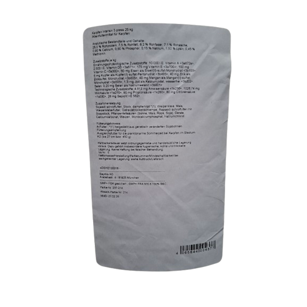 Karpfenpellets – 3,5 mm – Sinkend 25kg