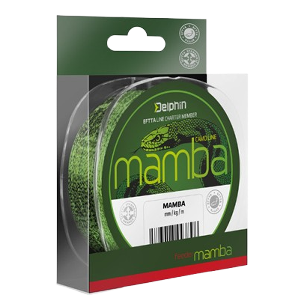 Delphin Mamba Kamu 300m Feederschnur – Grün Schwarz
