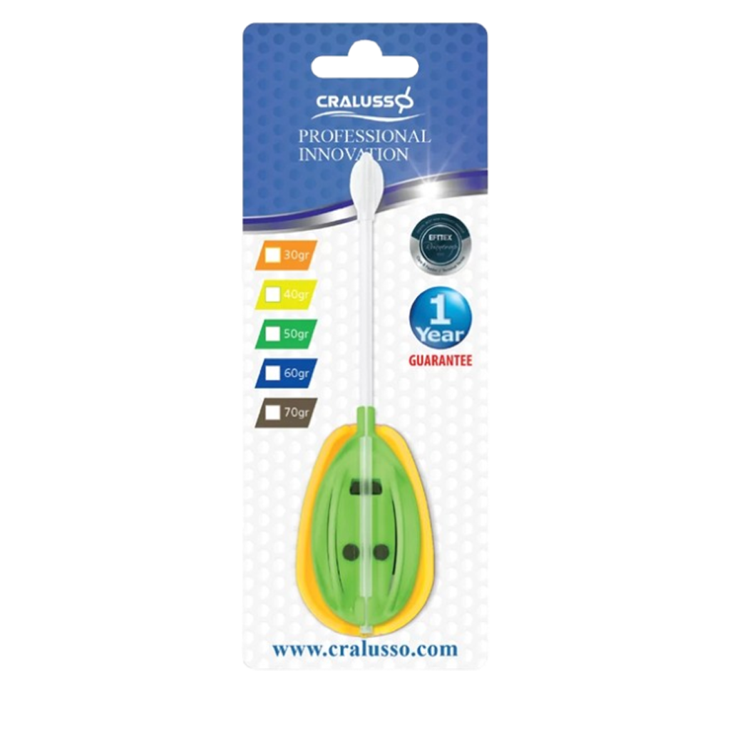 Cralusso BIG Rocket Fluo Green Method Feeder mit Mulde, Artikel 3437