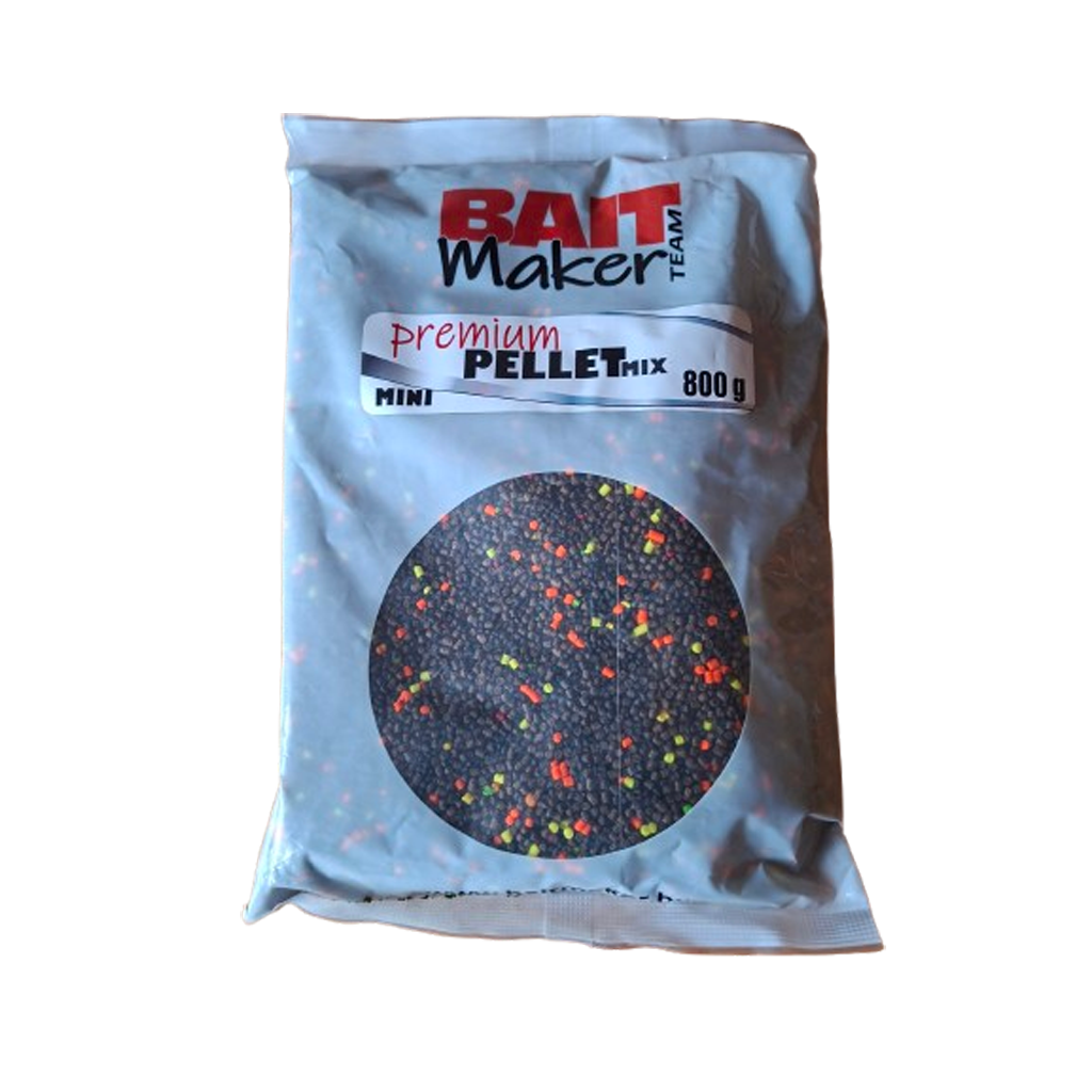 Bait Maker Premium Pellet MIX – Grösse MINI 1,5 mm – 2,5 mm- Mehrfarbig – 800 g
