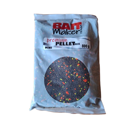 Bait Maker Premium Pellet MIX – Grösse MINI 1,5 mm – 2,5 mm- Mehrfarbig – 800 g