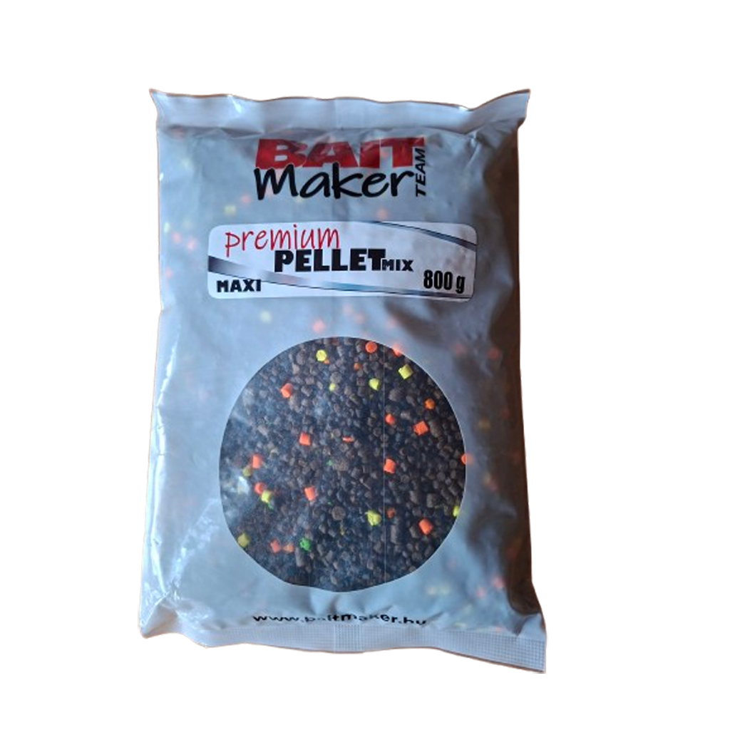 Bait Maker Premium Pellet MIX – Grösse MAXI 2 mm – 6 mm- Mehrfarbig – 800 g