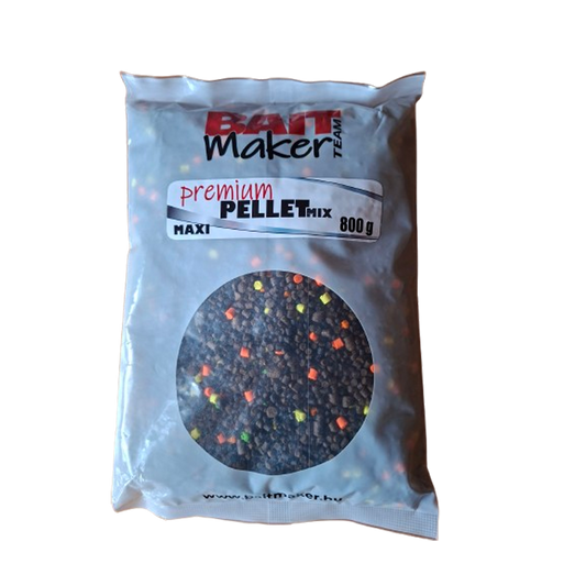 Bait Maker Premium Pellet MIX – Grösse MAXI 2 mm – 6 mm- Mehrfarbig – 800 g