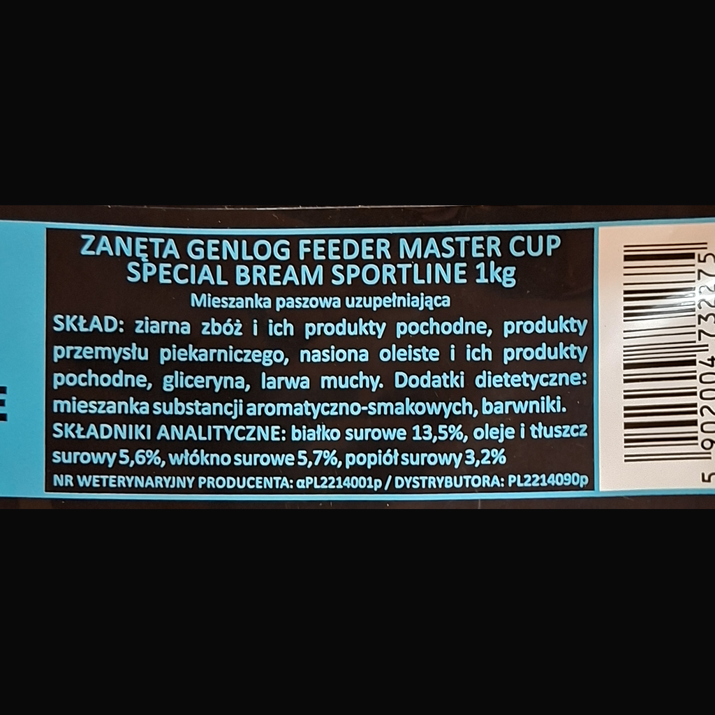 GENLOG Feeder Master CUP Sportline Spezial Bream Fertigfutter 1000 g