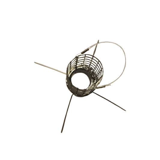 Futterkorb, RIngkorb in Edelstahl mit Kralle – Robust & Rostfrei