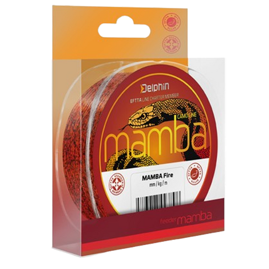 Delphin Mamba Fire 300m Feederschnur – Rot Schwarz